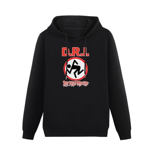 D.R.I Mens Funny Unisex Sweatshirts Graphic Print Hooded Black Sweater L von Hhuddv