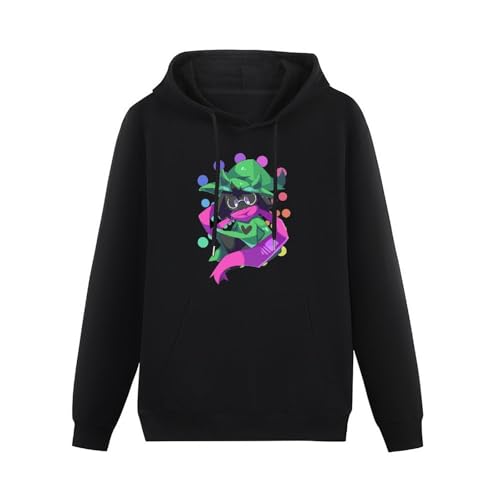 Deltarune Ralsei Essential Mens Funny Unisex Sweatshirts Graphic Print Hooded Black Sweater M von Hhuddv