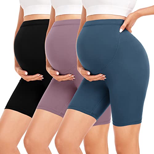 Hi Clasmix Schwangerschafts-Shorts über dem Bauch, aktiv, Workout, Sommer, Yoga, athletisch, Schwangerschaft, verstellbarer Gürtel, Biker-Shorts von Hi Clasmix