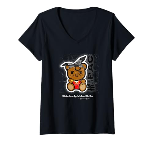 Damen West Ziegenbär T-Shirt mit V-Ausschnitt Damen West Ziegenbär T-Shirt mit V-Ausschnitt von Hi Kikko Branding