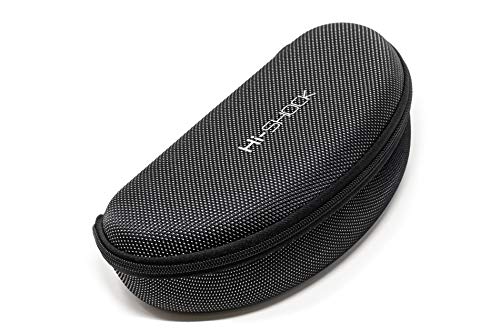 Hi-SHOCK Brillenetui Hi-Case | Stoßabsorbierendes Hartschalen-Case mit Schlaufe & Reißverschluss und Mikrofasertuch [robust | wasserabweisend | groß | grau | 17,5cm x 7,5cm x 5,5cm] von Hi-SHOCK