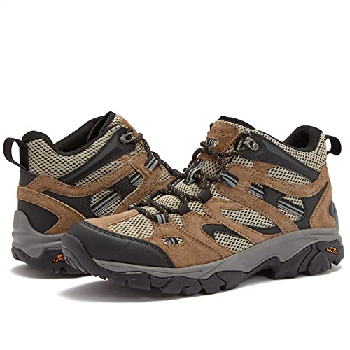 HI-TEC RAVUS Mid Wanderschuhe für Herren Leichte Atmungsaktive Outdoor Trekkingschuhe, hautfarben, 42 EU von Hi-Tec