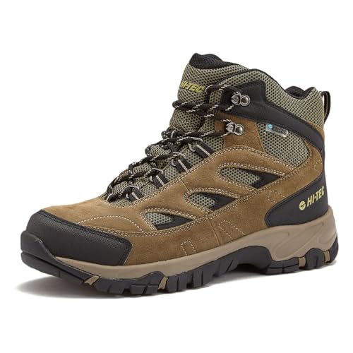 HI-TEC Yosemite WP Mid Wasserdicht Wanderstiefel für Herren Leichte Atmungsaktive Outdoor Trekkingschuhe, Dunkelgrün, 9 von Hi-Tec