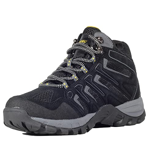 Hi-Tec CORZO MID/TORCA MID, Wanderstiefel für Herren, wasserdichte und atmungsaktive Dri-Tec®-Membran, Schwarz, goldene Palme, 41 EU von Hi-Tec