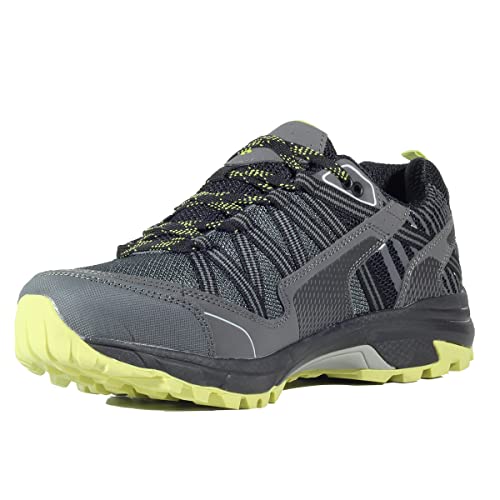 Hi-Tec Gravel Trail Destroyer Terra Fly Serra Trail-Laufschuhe für Herren, Trailschuhe für Herren, Wanderschuhe für Herren, Kohlegrau (Charcoal Chartreuse, 43 EU von Hi-Tec