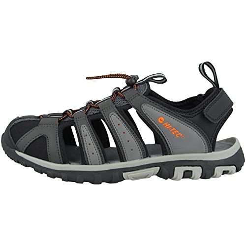 Hi-Tec Haraka, Herren Sandalen, Schwarz (Charcoal/Cool Grey/Black/Red Orange 51), 40 EU (6.5 UK) von Hi-Tec