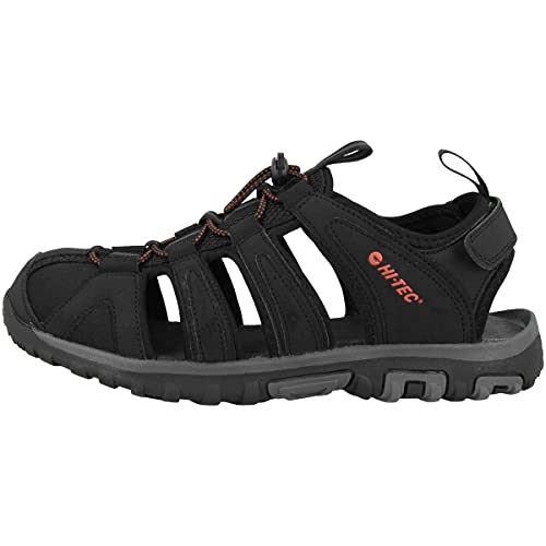 Hi-Tec Herren Cove Breeze Geschlossene Sandalen, Schwarz (Black/Picante 21), 42 EU von Hi-Tec