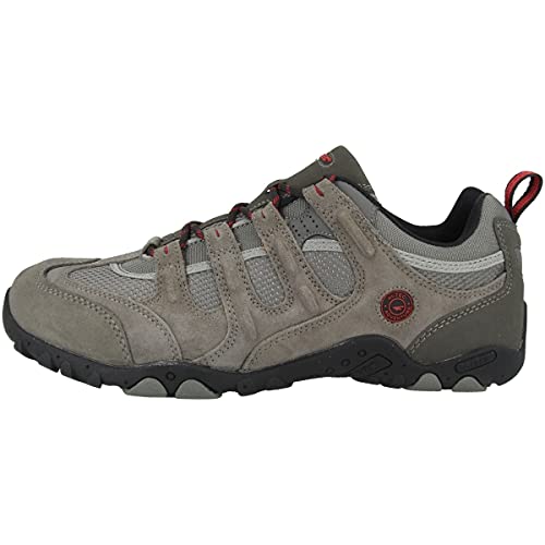 Hi-Tec Quadra Classic O005551 Herren Trekking- und Wanderhalbschuhe, grey (charcoal/black/red), 45 EU von Hi-Tec