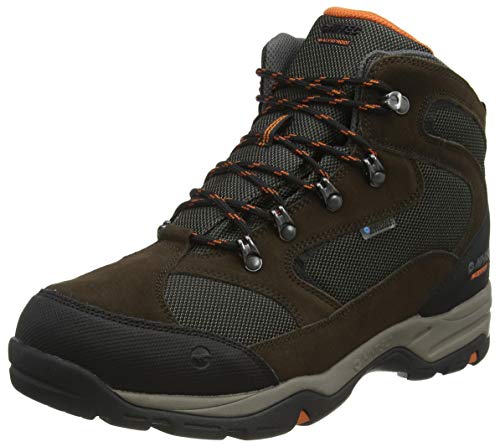 Hi-Tec Herren Storm Wp Wide Walking-Schuh, Dk Chocolate/Dk Taupe/Burnt Orange, 41 EU Weit von HI-TEC