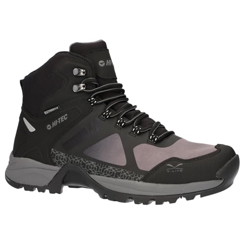 HI-TEC Herren V-LITE Psych WP Black/Dk Lt Grey UK7 Wanderstiefel, grau, 41 EU von HI-TEC