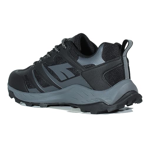 Hi-Tec Muflon Low Trekkingschuhe für Herren, Wanderschuhe, wasserdicht, Bergschuhe für Herren, Mehrfarbig (Toubkal Low Wp Black Charcoal Grey), 42 EU von Hi-Tec