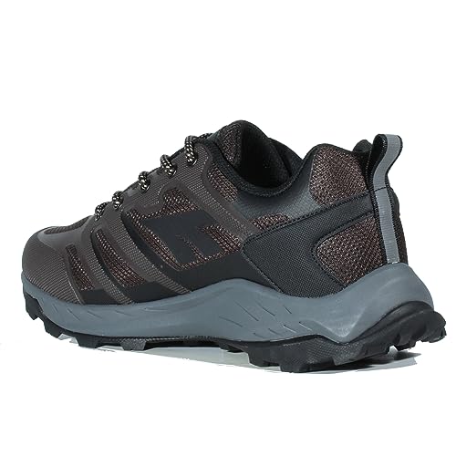 Hi-Tec Muflon Low Trekkingschuhe für Herren, Wanderschuhe, wasserdicht, Bergschuhe für Herren, Toubkal Low Wp Chocolate Black Lt Taupe, 46 EU von Hi-Tec