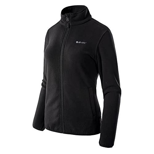 Hi-Tec Vliesjacke Outdoor Micro Fleecejacke Damen (Schwarz, L) von Hi-Tec