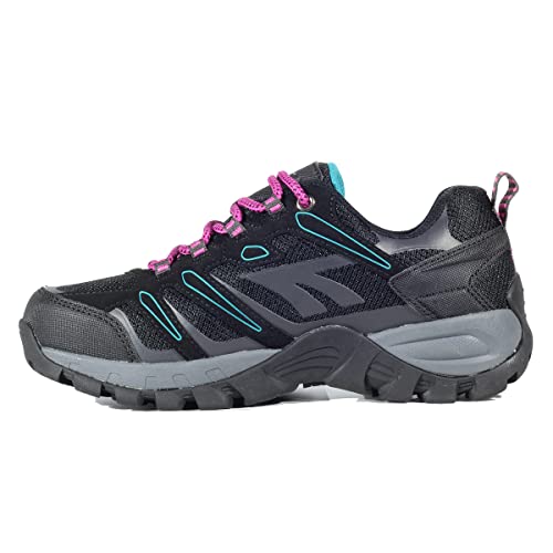 Hi-Te Muflon Low WP Wanderschuhe für Damen, Trekkingschuhe mit wasserdichter Membran, Black Navigate Festival Fuchsia, 38 EU von Hi-Tec