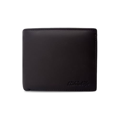 HiChiclife Herren Geldbörse aus echtem Rindsleder – RFID Schutz – Kaffee – Bifold Portemonnaie mit Münzfach, Kartenfächern & Scheinfach – Kompakt & Retro Design von HiChiclife