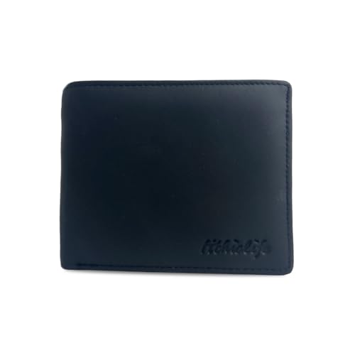 HiChiclife Herren Geldbörse aus echtem Rindsleder – RFID Schutz – Schwarz – Bifold Portemonnaie mit Münzfach, Kartenfächern & Scheinfach – Kompakt & Elegant von HiChiclife