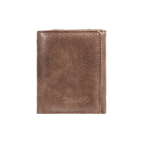 HiChiclife RFID-Leder Geldbörse für Herren – Kaffee-Braunes Portemonnaie mit vielen Kartenfächern, Münzfach & Scheinfächern – RFID Schutz & hohe Funktionalität von HiChiclife