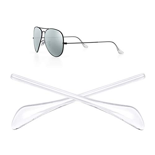HiCycle2 Ersatz-Bügelspitzen für Ray-Ban Aviator RB3025 Sonnenbrillen-Bügelspitzen transparente Farbe von HiCycle2