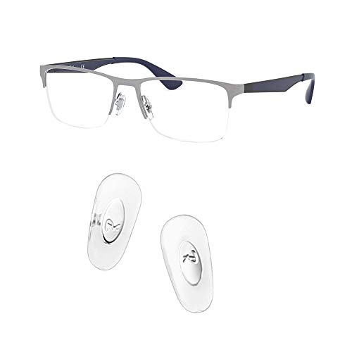 HiCycle2 Oak&ban -Nasenpads zum Einstecken for Ray-Ban RB6335 Brillen, 14 mm (Silber) von HiCycle2