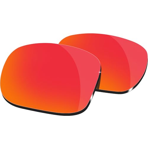 HiCycle2 Polarisierte Sonnenbrille, Ersatzgläser für Oakley Holbrook-Gläser, OO9102, 55 mm, Dicke: 2,0 mm, rot, nothing von HiCycle2