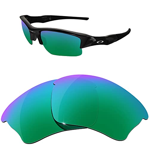 HiCycle2 Polarisierte Ersatzgläser für Oakley Half Jacket XLJ Sonnenbrille, mehrere Optionen (Eisblau), grün, 55mm von HiCycle2