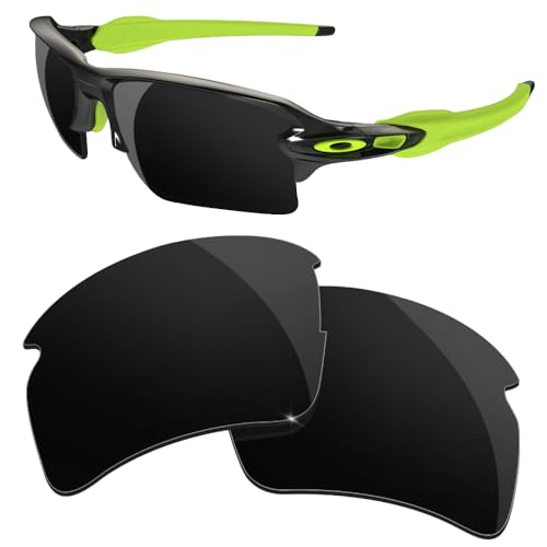 HiCycle2 Verspiegelte polarisierte Ersatzgläser für Oakley Flak 2.0 XL Sonnenbrille, mehrere Optionen, Schwarz von HiCycle2