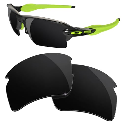 HiCycle2 Verspiegelte polarisierte Ersatzgläser für Oakley Flak 2.0 XL Sonnenbrille, mehrere Optionen, Schwarz , 55 millimeters von HiCycle2