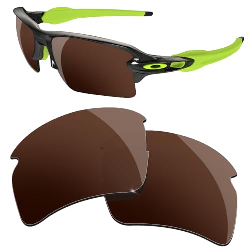 HiCycle2 Verspiegelte polarisierte Ersatzgläser für Oakley Flak 2.0 XL Sonnenbrille, mehrere Optionen, braun von HiCycle2
