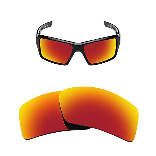 Oak&ban Verspiegelte polarisierte Ersatzgläser für Oakley Eyepatch 2 Sonnenbrillen, verschiedene Optionen Gr. One size, Rot polarisiert von HiCycle2