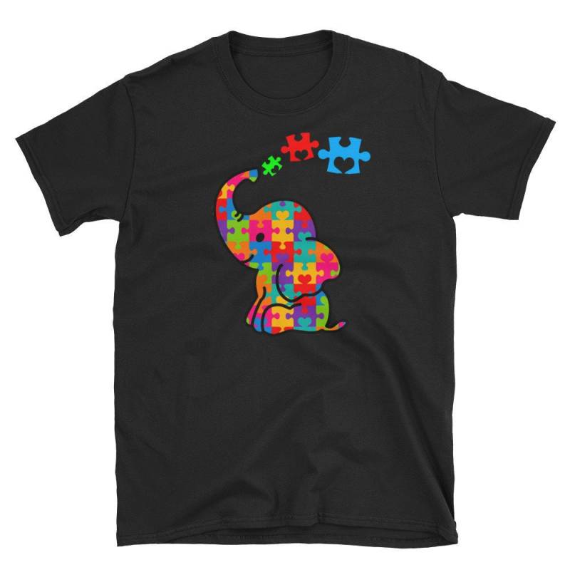 Autismus Shirt Bewusstsein Mama Niedlich Elefant Geschenk Kind Unisex T-Shirt von HiDearPrint