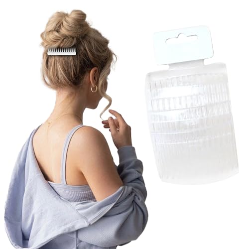 Haarkämme für Damen und Mädchen, 7 cm, breite Zähne, transparente Seitenhaarkämme für dickes, lockiges oder feines Haar, langlebiger Kunststoffgriff, Haarschmuck für den täglichen Gebrauch, 4 Stück von HiFEN