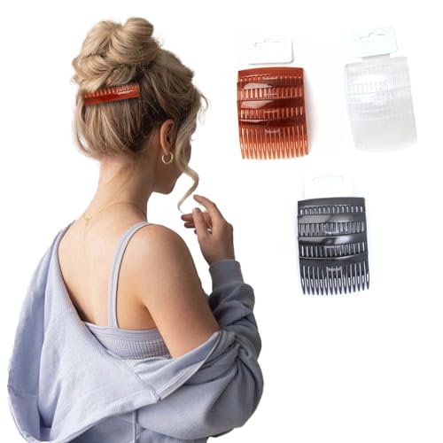 Haarkämme für Damen und Mädchen, 7 cm, breite Zähne, verschiedene Seitenhaarkämme für dickes, lockiges oder feines Haar, langlebiger Kunststoffgriff, Haar-Accessoire für den täglichen Gebrauch, 12 von HiFEN