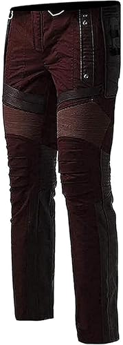 HiFacon Guardian Jacket | Galaxy Jackets | Star New Lord Kostüm | Peter Maroon Quill Jacke, Galaxy Herren-Hose aus echtem Leder, L von HiFacon