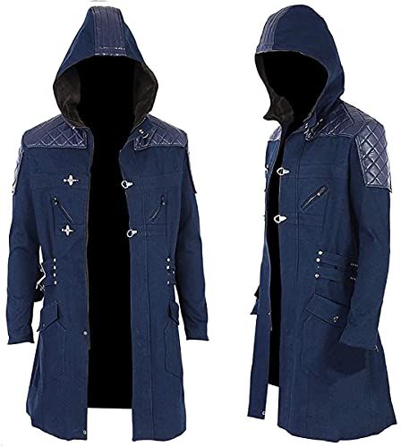 HiFacon Herren-Trenchcoat Devil May Cry 5 Nero Gr. XL, Blau – Baumwolle. von HiFacon