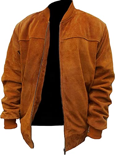 HiFacon Herren Wildleder Lederjacke | Herren Mode Stilvolle Wildleder Jacke, Braun – Wildleder Jakcet, XX-Small von HiFacon