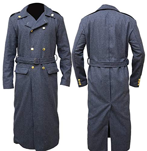 HiFacon The Jasperz Doctor Who Captain Jack Harkness John Barrowman Trenchcoat, lang, Grau Gr. XXXL, Grau – Doctor Who Trenchcoat von HiFacon