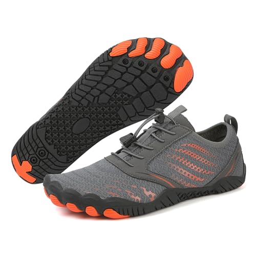 HiGropcore Barfußschuhe Damen Herren rutschfest Sohle Traillaufschuhe Schnell Trocknend Strandschuhe Atmungsaktiv Fitnessschuhe von HiGropcore