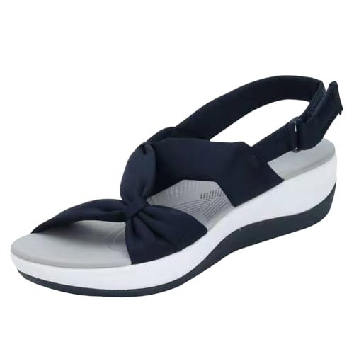 HiGropcore Damensandalen Sommer Bequem Orthopädische Sandalen mit Fußgewölbeunterstützung Sandalen Breite Füße Damen Sommerschuhe Elegant Sommer Sandaletten Rutschfeste Treckingsandalen Damen von HiGropcore