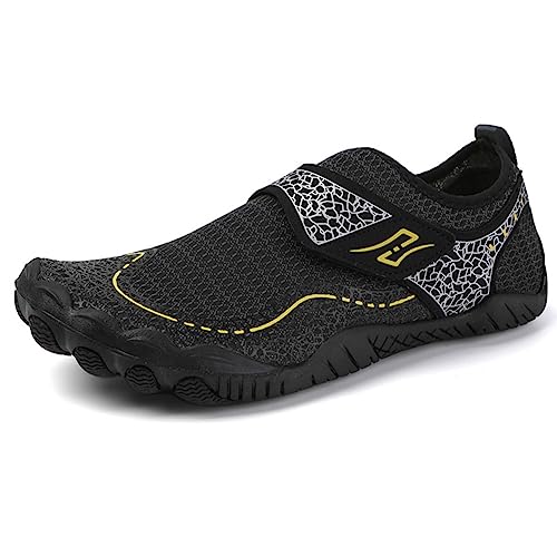 HiGropcore Herren Barfußschuhe Damen Sommer Wasserschuhe Damen Breite Zehenbox & Atmungsaktiv Aquaschuhe rutschfeste Fitnessschuhe Schnell Trocknend Badeschuhe Wanderschuhe GR36-47 von HiGropcore