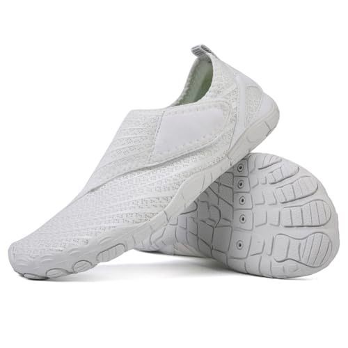 HiGropcore Herren Barfußschuhe Damen Sommer Wasserschuhe Damen Breite Zehenbox & Atmungsaktiv Aquaschuhe rutschfeste Fitnessschuhe Schnell Trocknend Badeschuhe Wanderschuhe GR36-47 von HiGropcore