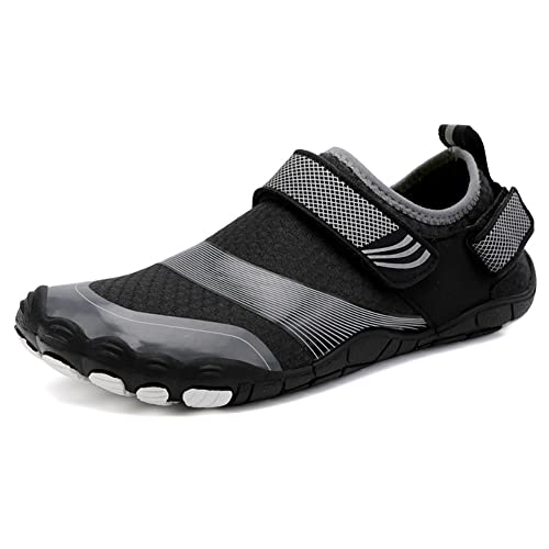 HiGropcore Herren Barfußschuhe Damen Sommer Wasserschuhe Damen Breite Zehenbox & Atmungsaktiv Aquaschuhe rutschfeste Fitnessschuhe Schnell Trocknend Badeschuhe Wanderschuhe GR36-47 von HiGropcore