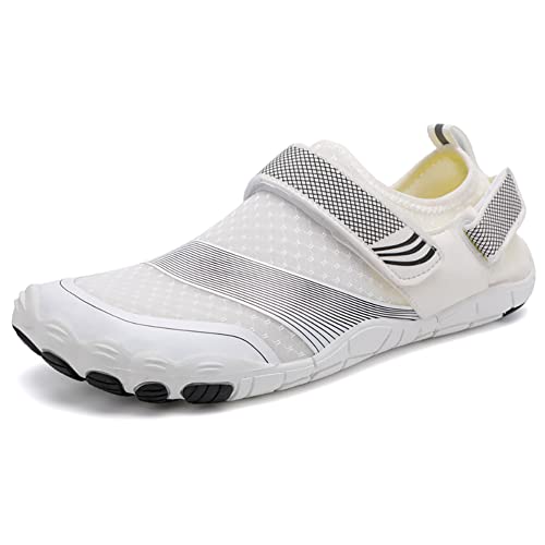 HiGropcore Herren Barfußschuhe Damen Sommer Wasserschuhe Damen Breite Zehenbox & Atmungsaktiv Aquaschuhe rutschfeste Fitnessschuhe Schnell Trocknend Badeschuhe Wanderschuhe GR36-47 von HiGropcore