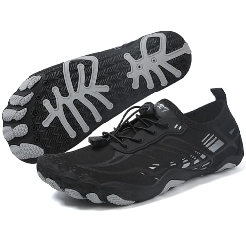 HiGropcore Herren Barfußschuhe Schnell Trocknend Damen Aquaschuhe Fitnessschuhe rutschfeste Gr36-45 von HiGropcore