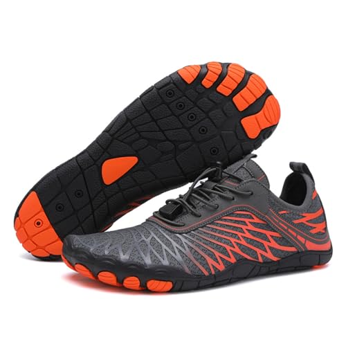 HiGropcore Unisex Barfußschuhe rutschfeste Schnell Trocknend Wasserschuhe,Atmungsaktiv Fitnessschuhe Breiter Zehenbox Gr36-47 von HiGropcore