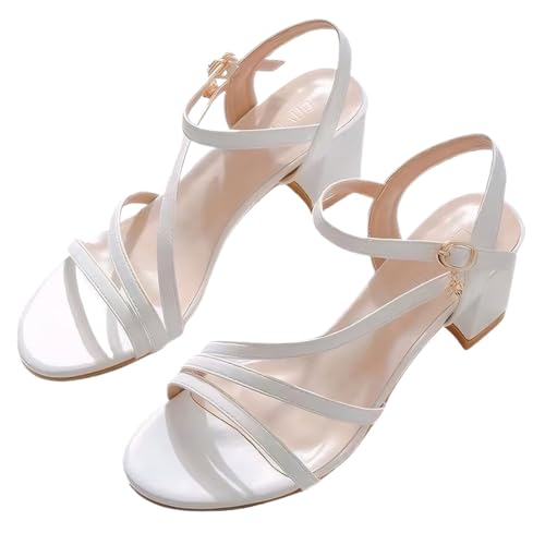 Sandalen Damen Sommer Mit Absatz Elegant Sommersandalen Weichen Sohlen Sandalen mit absatz Leichte Bequeme Schuhe Damen Elegant Rutschfeste kleiner Absatz Absatzschuhe Damen Hochzeit Sandalen von HiGropcore