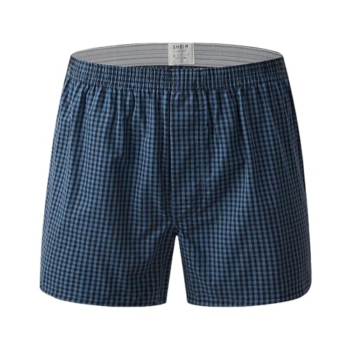 Hialegion Boxershorts Herren 100% Baumwolle American Boxershorts Witzig Weit Unterhosen Männer Boxer for Men Komfortabel 1er S von Hialegion