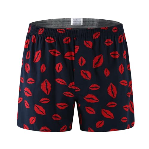 Hialegion Boxershorts Mens 100% Baumwolle American Boxershorts Herren Boxer Herren Locker Schlafhose Kurz 1 Pack XL von Hialegion