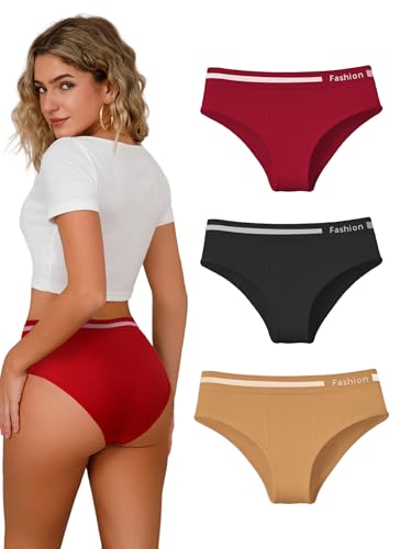 Hialegion Damen Große Größen Slips 4er Full -Brief mit Hohe Taillen für Frauen Unterhosen Bauchweg und Atmungsaktives für Damen 2XL von Hialegion