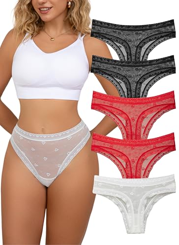 Hialegion Damen Slip Ice Silk Hipster-unterwäsche Nahtlos Unterhosen Ultradünn für Frauen Schlüpfer Eiscreme-Textur Mehrpack L von Hialegion