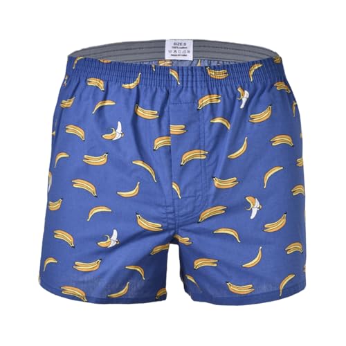 Hialegion Herren-Boxershorts Weit American Boxershorts Mens Baumwolle Retroshorts Herren Unterhosen Atmungsaktiv 1 Pack XL von Hialegion